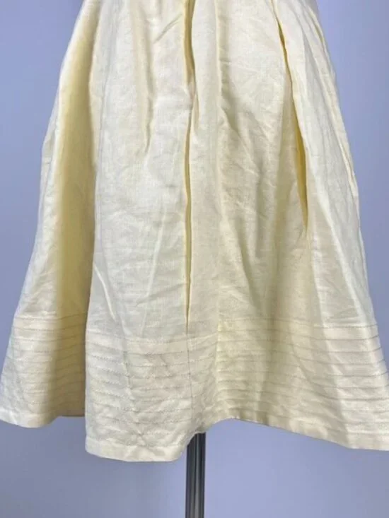 NWOT Farm Rio Lea One Shoulder Off-White Linen Blend Mini Dress Size L 3D Petal - Picture 10 of 15